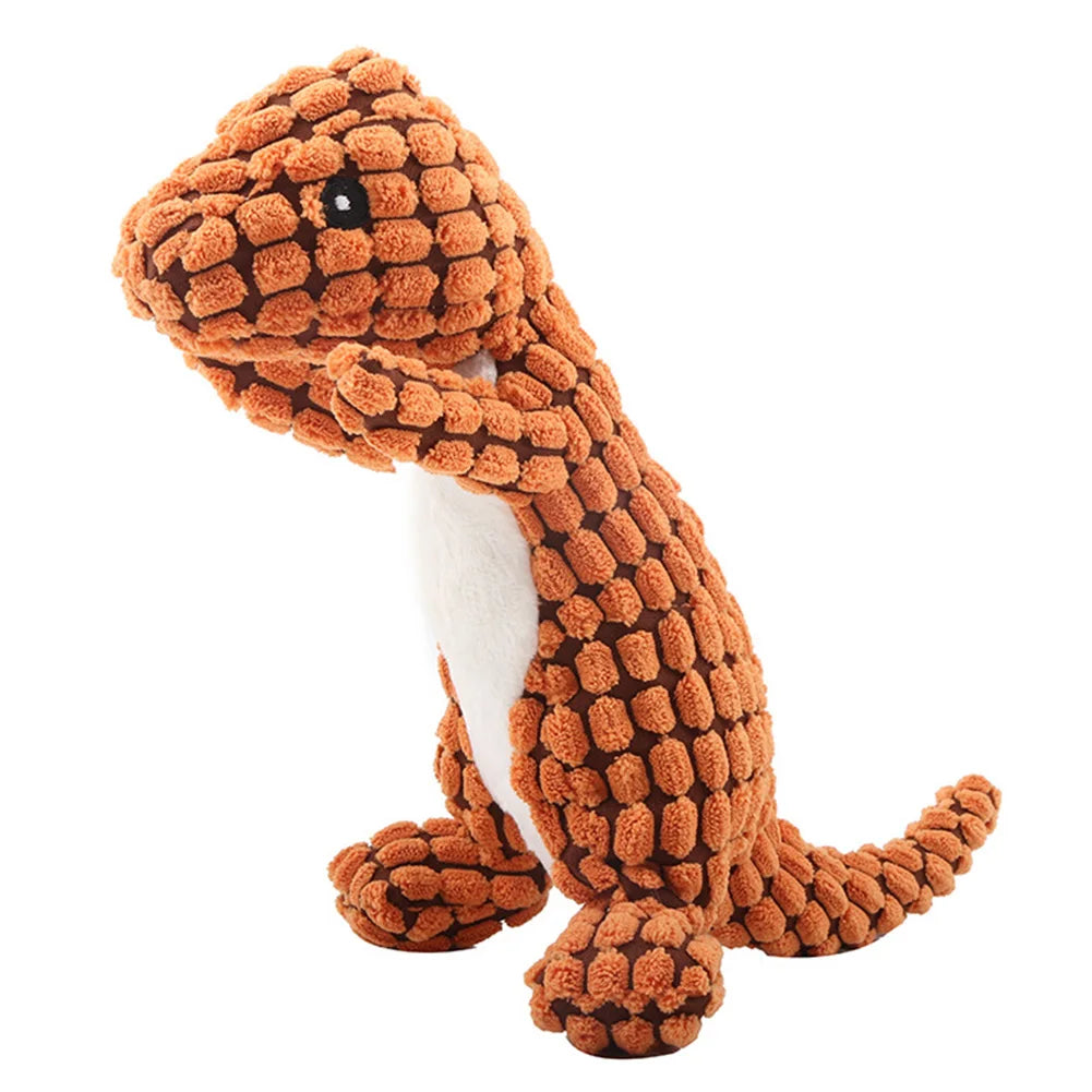 Dino Sounding Interactive Dog Toy Unbreakable Cute Squeaky Dog Toy Dog Chew Toy for Aggressive Chewers