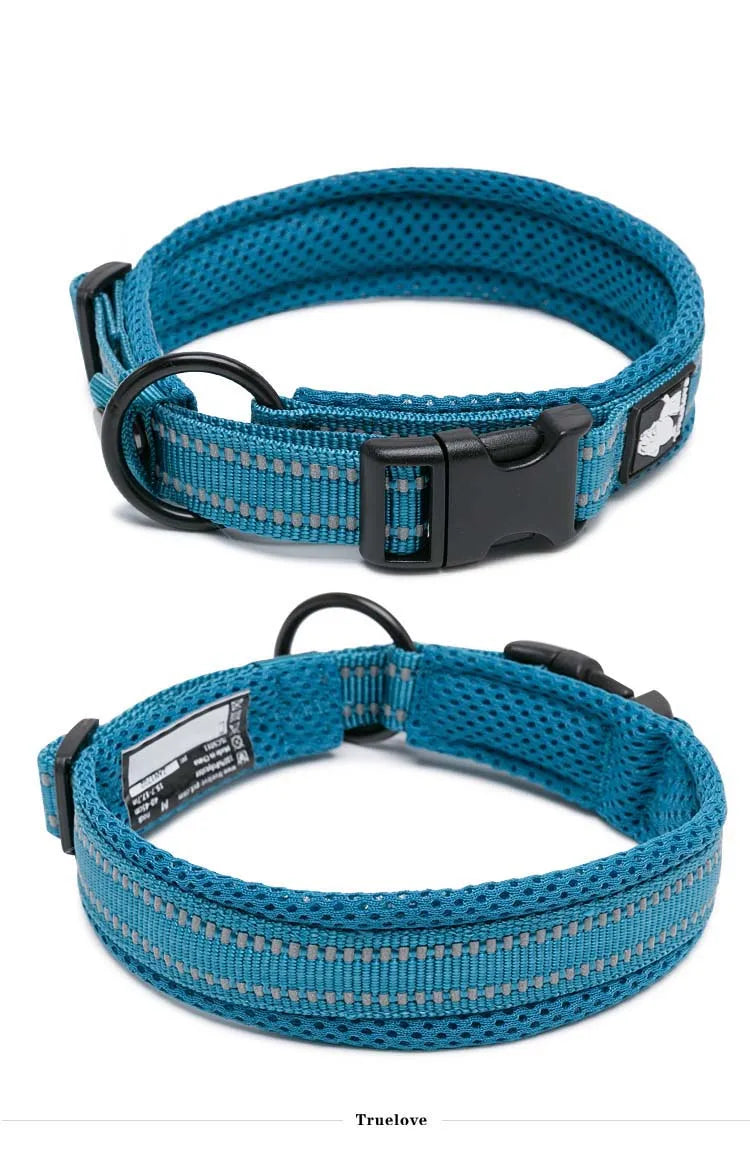 Winhyepet Dog Walking Collar Comfort Padded with Buckle Nylon Traveling Collar Tactical Dog Suplies 11 Colors Size XXS-XXXL