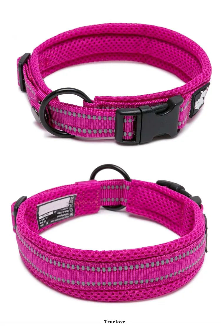 Winhyepet Dog Walking Collar Comfort Padded with Buckle Nylon Traveling Collar Tactical Dog Suplies 11 Colors Size XXS-XXXL