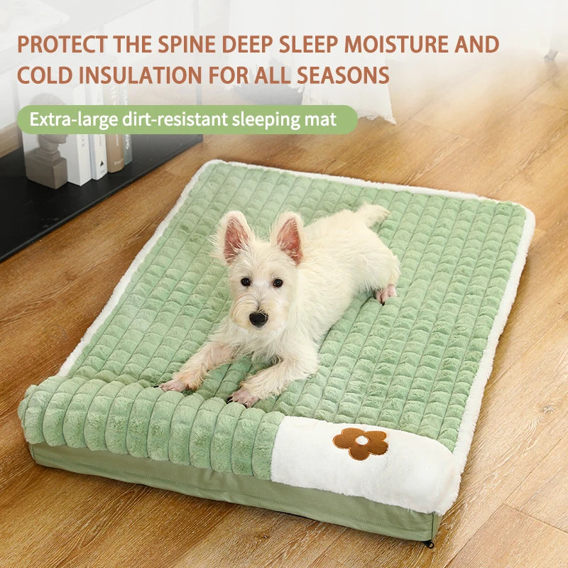 Thickened Dog Bed Removable Winter Super Warm Washable Dog Mat Deep Sleep Fluff Bed for Small Medium Large Dogs Cats Pillow