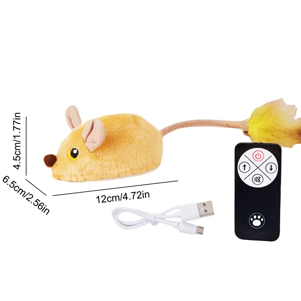 Mouse Moving Cat Toys Electronic Squeaky Cat Toys Moving Cat Mouse Toy for Kitten Indoor/Outdoor Exercise