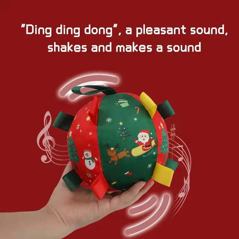 Christmas Dog Toy Balls Self-Entertainment Tool Interactive Puzzle for Dogs Anti-Bite Chew Toys with Squeaker for Boredom Relief