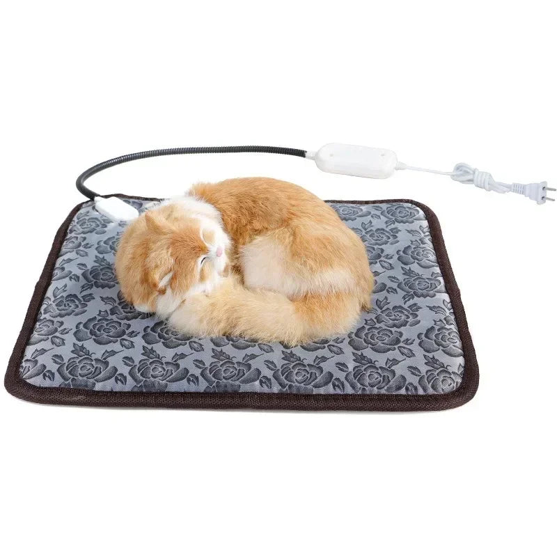 Heated Bed Cat Winter Bite-Resistant Waterproof Dog Pet Nest Pad Power-Off Blanket Mat Warming Protection Electric Warmer