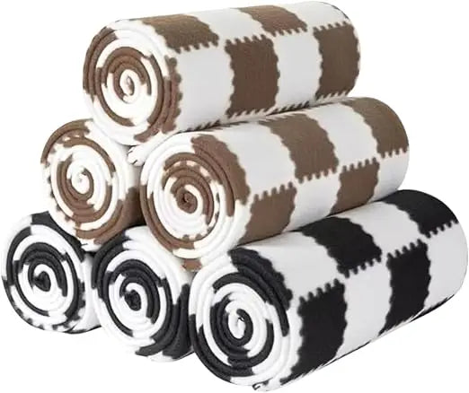 Fleece Throw Blankets for Couch Bulk Lightweight Warm Soft Cozy Dog Blanket 6 Pack Bulk Fleece Blanket Solid for Bed Couch Offic
