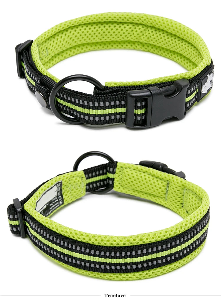 Winhyepet Dog Walking Collar Comfort Padded with Buckle Nylon Traveling Collar Tactical Dog Suplies 11 Colors Size XXS-XXXL