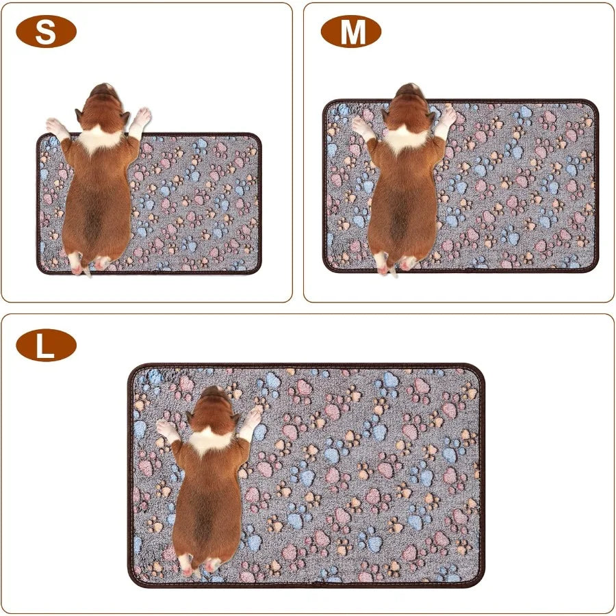 1 Pack 3 Blankets Super Soft Fluffy Premium Fleece Pet Blanket Flannel Paw Printed Throw for Dog Puppy Cat Small 23x16'' Dark C