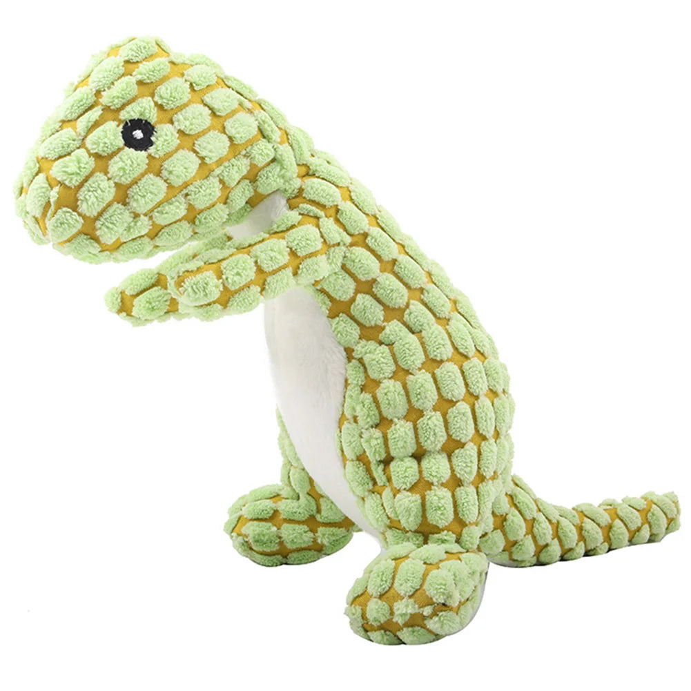 Dino Sounding Interactive Dog Toy Unbreakable Cute Squeaky Dog Toy Dog Chew Toy for Aggressive Chewers