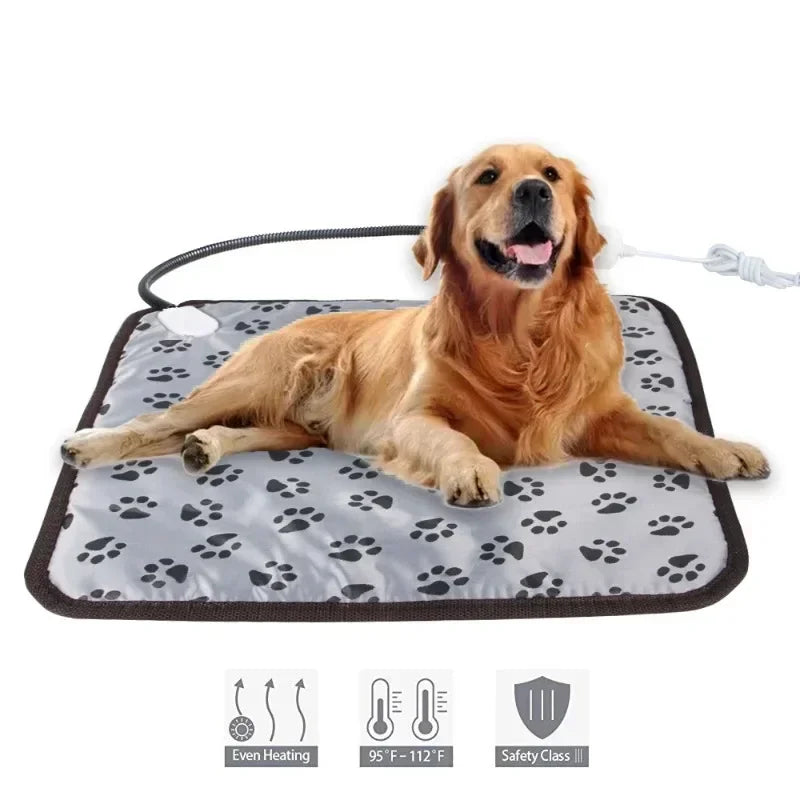 Heated Bed Cat Winter Bite-Resistant Waterproof Dog Pet Nest Pad Power-Off Blanket Mat Warming Protection Electric Warmer