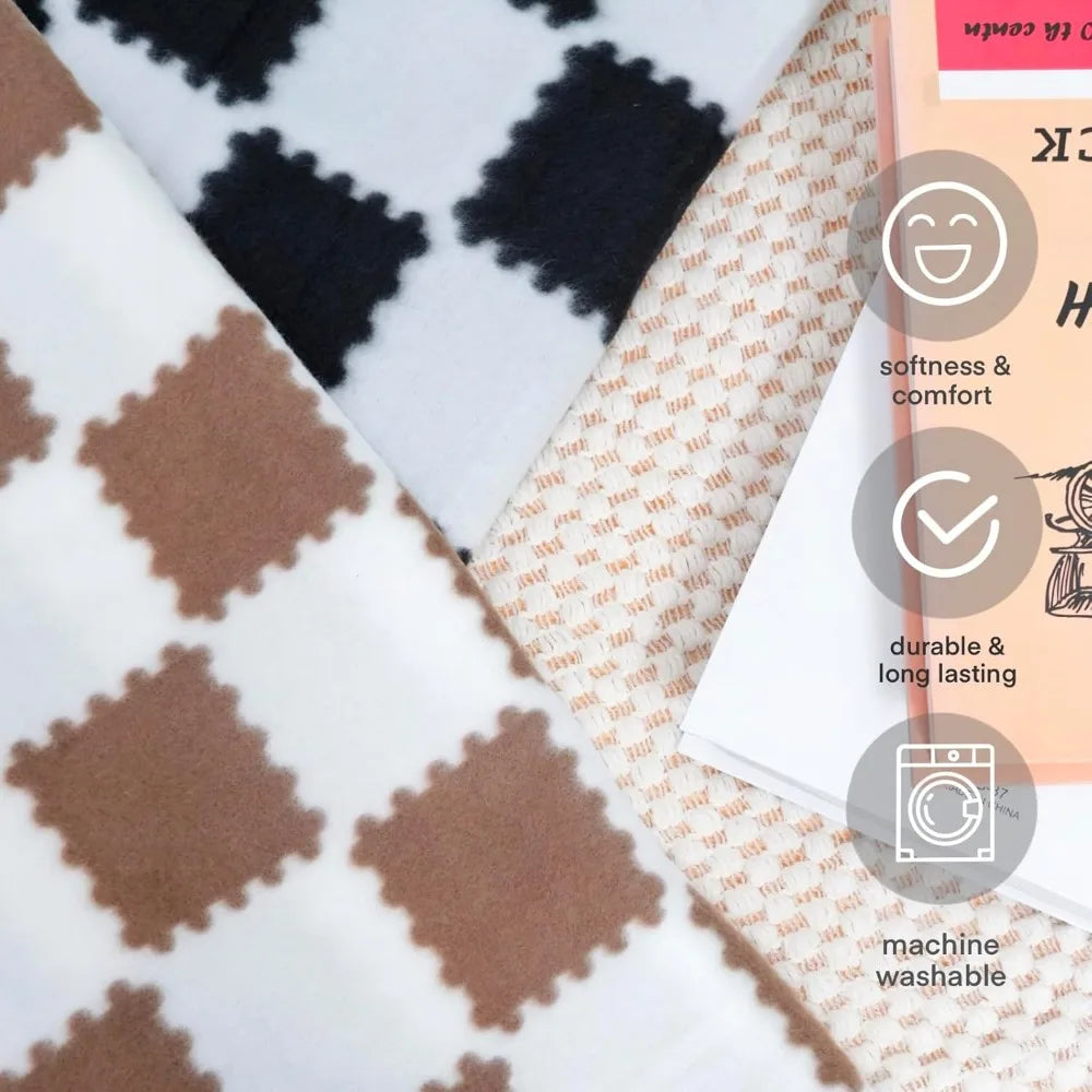 Fleece Throw Blankets for Couch Bulk Lightweight Warm Soft Cozy Dog Blanket 6 Pack Bulk Fleece Blanket Solid for Bed Couch Offic